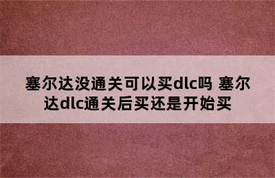 塞尔达没通关可以买dlc吗 塞尔达dlc通关后买还是开始买